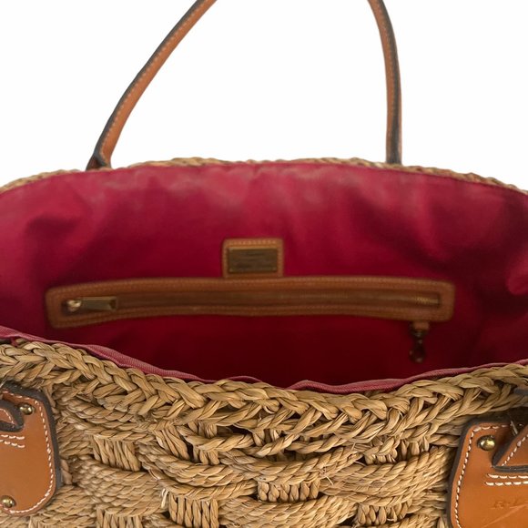 XL Large Woven Ralph Lauren Straw Beach Tote Bag - Picture 3 of 13